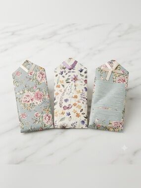Set of 3 GC Fragrance Scented Sachet Packets Floral Print and Scent